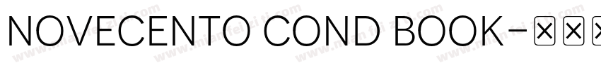 Novecento Cond Book字体转换